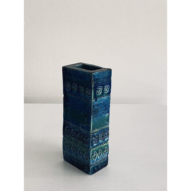 Mid-Century Modern Rimini Blue Vase by Aldo Londi for Bitossi, Italy For Sale - Image 3 of 15