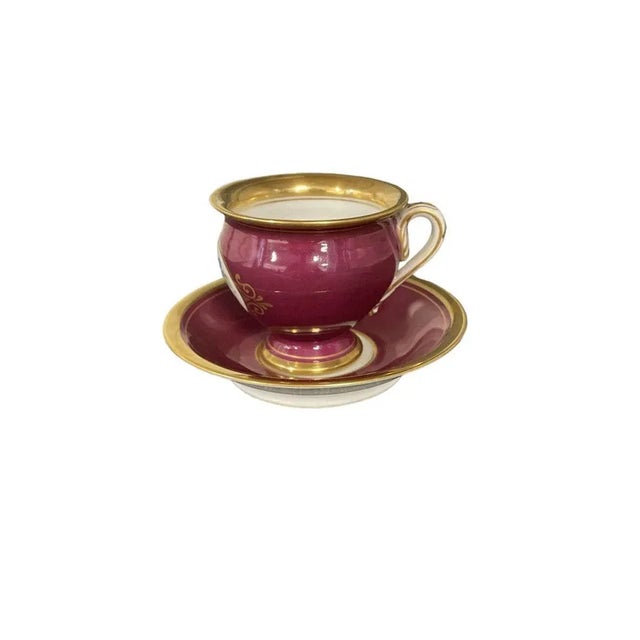 Empire Style Cup and Saucer from Royal Copenhagen, Set of 2 For Sale - Image 4 of 5