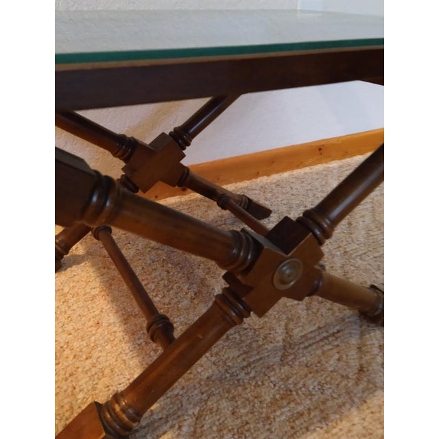 Mid 20th Century End Table W Soapstone Inset Engraved W Blueprints of the Grand Banks Fisherman, Isiah L. Jefferson For Sale - Image 5 of 12