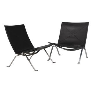 PK22 Lounge Chairs by Poul Kjærholm for Fritz Hansen, 2007, Set of 2 For Sale