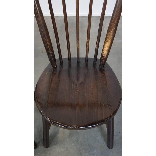 Vintage Wooden Bar Chairs from De Ster Gelderland, Set of 4 For Sale - Image 9 of 15