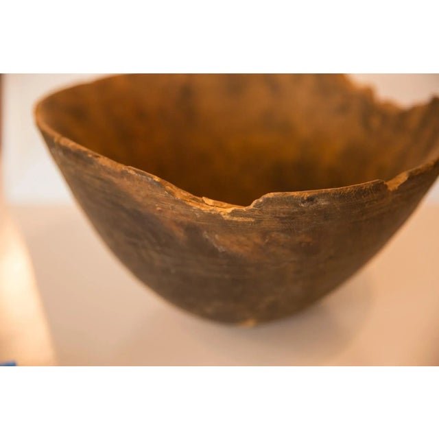 Vintage African Wooden Bowl For Sale - Image 4 of 7