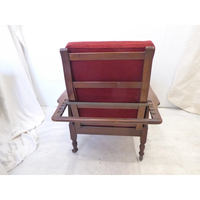 American 19th Century English Mahogany Morris Chair For Sale - Image 3 of 6