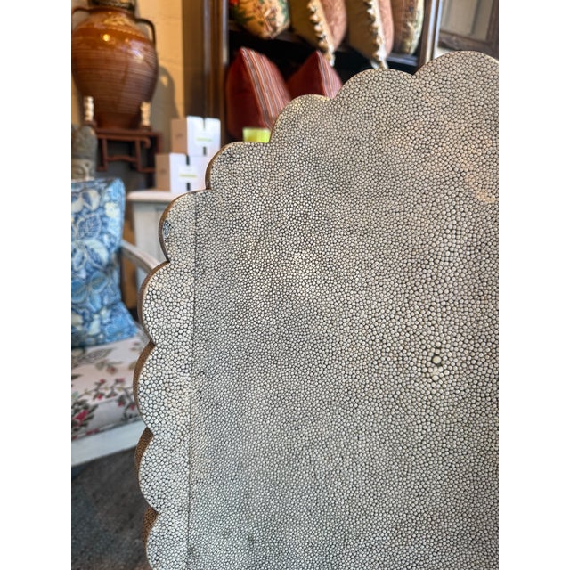 Shagreen Side Chair With Fortuny Upholstery For Sale - Image 11 of 14