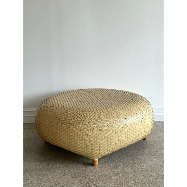 Vintage Woven Rattan Coffee Table For Sale - Image 9 of 12