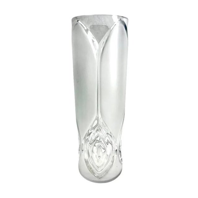 Glass Vintage Vases in Clear and Frosted Art Glass from Peill & Putzler, 1971, Set of 2 For Sale - Image 7 of 13