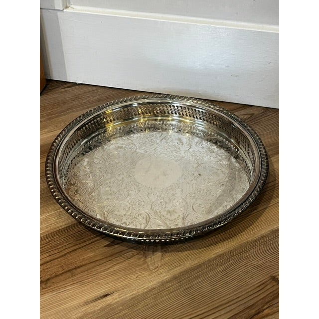 Silver International Silver Co- Silverplate Tray For Sale - Image 8 of 9
