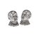 19th Century Victorian Silver Novelty Salt & Pepper, London, England, 1880s, Set of 2 For Sale