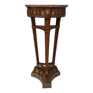 Maitland Smith Neoclassical Marble Top Pedestal
