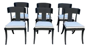 Modern Mid-Century Style Klismos Patio Dining Chairs -6