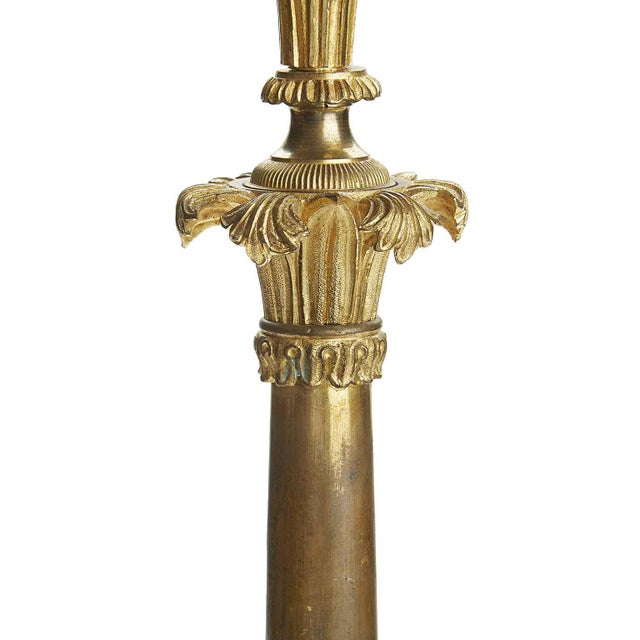 Empire Three-Layer Candelabra in Gilded Bronze, 1800s, Set of 2 For Sale - Image 5 of 6