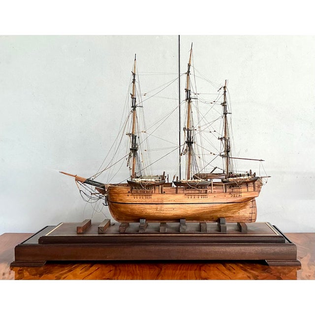 Embark on a journey with this exquisite Vintage Coastal Scale Model Sailing Ship. This meticulously crafted piece captures...