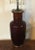 Chinese Early 20th Century Antique Chinese Brown Porcelain Rouleau Shape Vase Table Lamp For Sale - Image 3 of 13