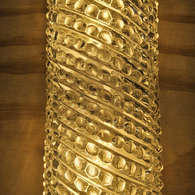 Mid-Century Modern Vintage Dutch Wall Lamp with Bubble Glass Texture by Glashutte Limburg, 1960s For Sale - Image 3 of 16