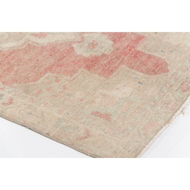 Turkish Turkish Antique Vintage Oushak Rug For Sale - Image 3 of 10