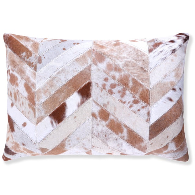 Add warmth, texture, and timeless craftsmanship to your home with this 16 x 24 inch genuine cowhide leather lumbar pillow,...