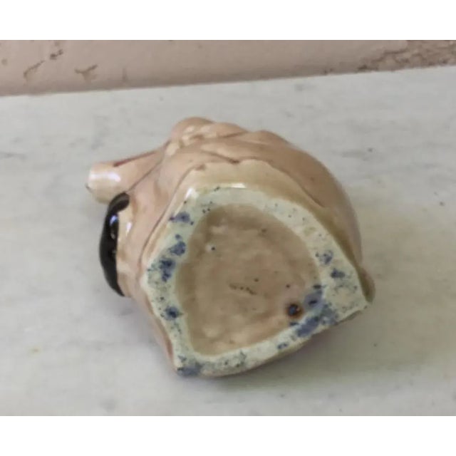 1900 - 1909 1900 Antique Orchies Majolica Pig Money Bank For Sale - Image 5 of 6