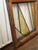 Antique Glass Wood Frame Stained Prairie School Window - Geometric Reversible Wood Frame For Sale - Image 10 of 10