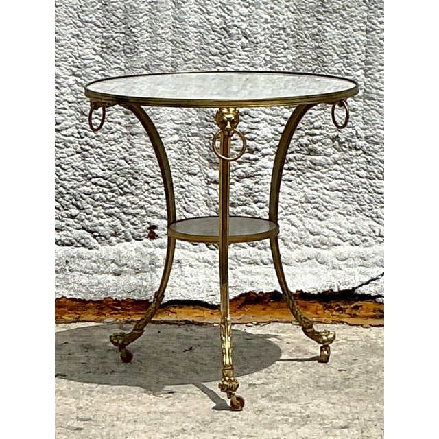 Vintage Regency Marble Top Gueridon Table For Sale In West Palm - Image 6 of 7