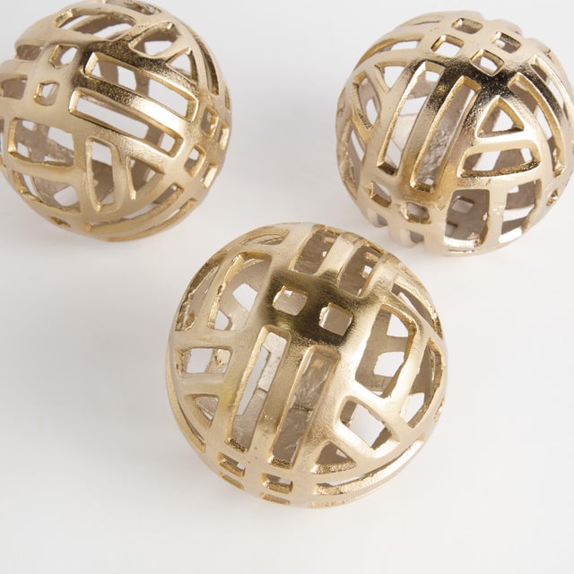 Contemporary Candace Orbs Large, Set Of 3 For Sale - Image 3 of 5