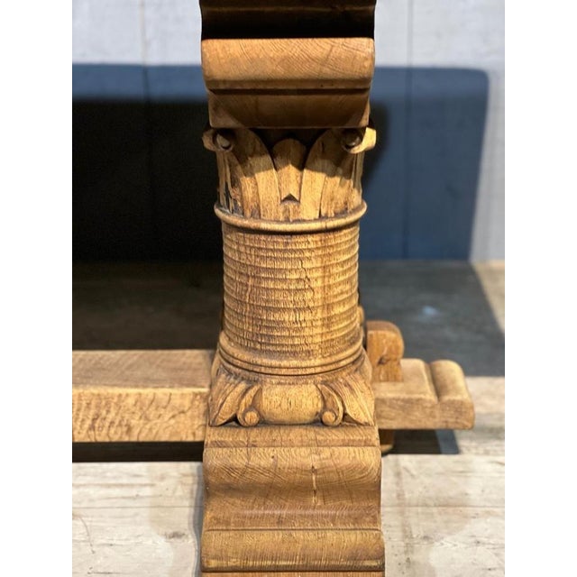 Architectural French Oak Farmhouse Dining Table, 1925 For Sale - Image 12 of 18