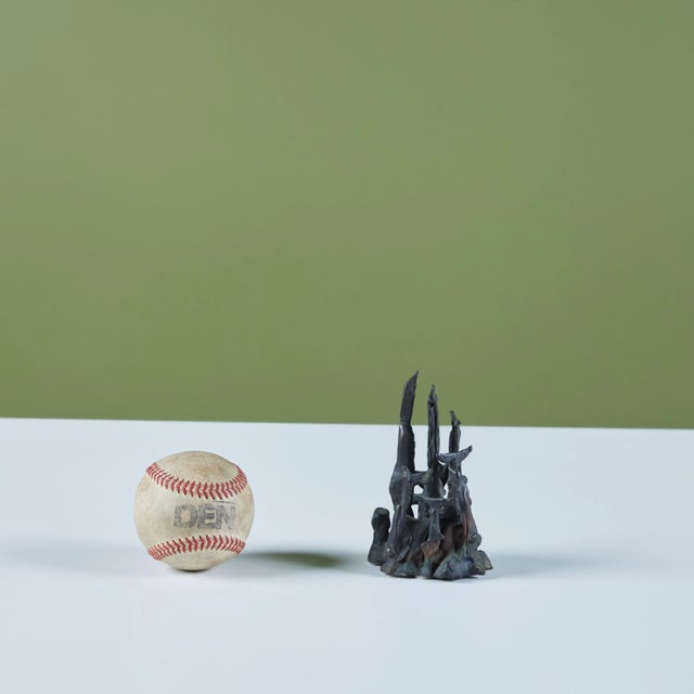 Brutalist Cast Bronze Shark Tails Statuette by J. Dale M'Hall For Sale - Image 3 of 10