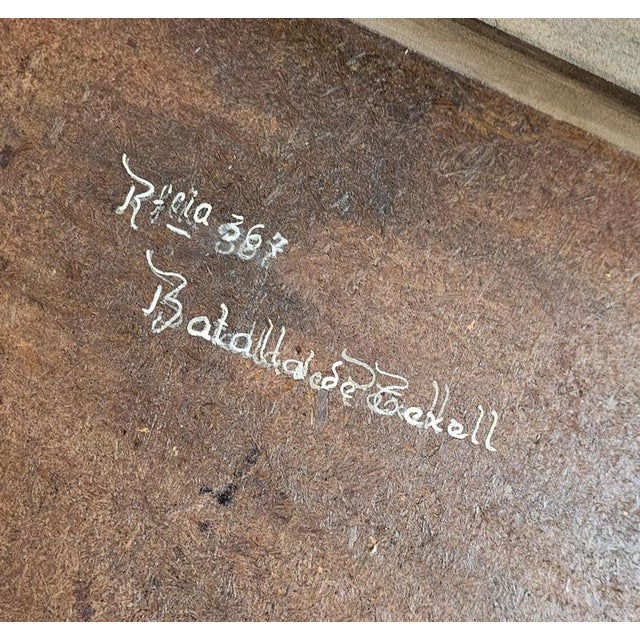 Neoclassical Painted Nesting Tables with Gold Leaf Tops, Set of 2 For Sale - Image 12 of 18