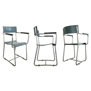D3 Tubular Armchairs by Paul Schuitema, 1930s, Set of 3 For Sale