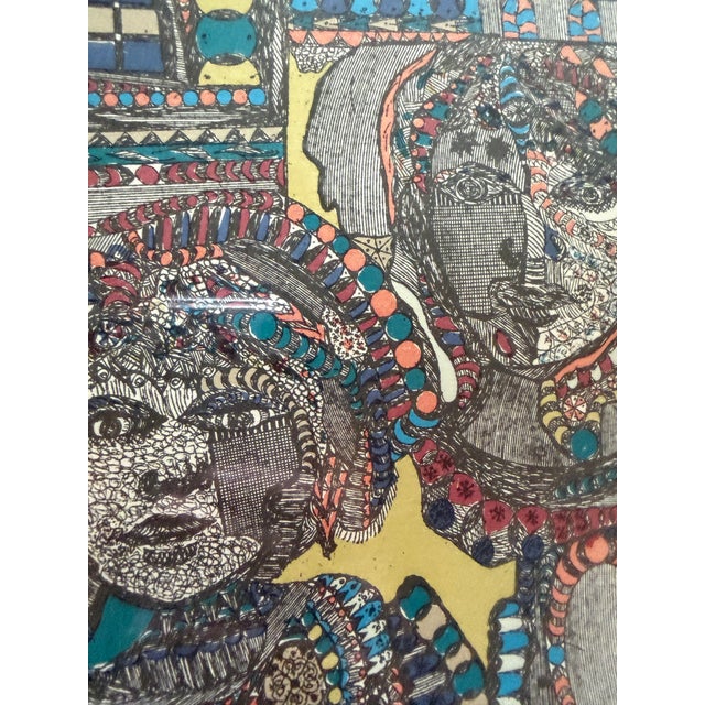 1980s “Duet" by Ovadia Alkara Framed, Signed, Numbered 1/35 Printers Proof 27” X 21” For Sale - Image 10 of 12