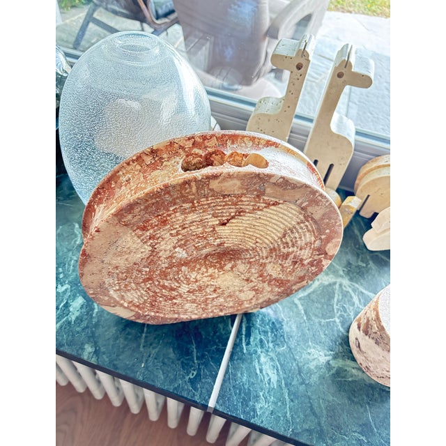 Large Rapolano Travertine Vase from Cerri, Italy, 1970 For Sale - Image 4 of 10