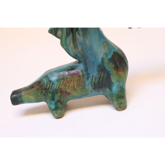 Pair of Italian Modernist Sea Garden Ceramic Horses by Alvino Bagni for Raymor For Sale - Image 11 of 12