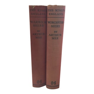 Vintage English Books, History of Warwickshire & Worcestershire For Sale