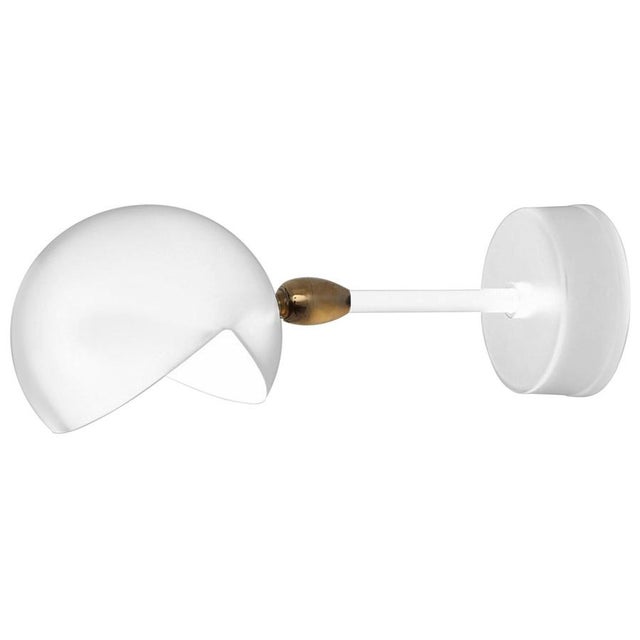 Mid-Century Modern White Eye Sconce Wall Lamp by Serge Mouille For Sale - Image 6 of 6