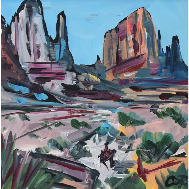 Impressionist Southwestern Landscape Oil Painting by Listed Artist ...