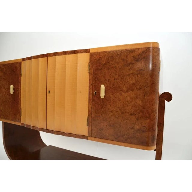 Art Deco Burr Walnut and Sycamore Sideboard, 1930s For Sale - Image 11 of 14