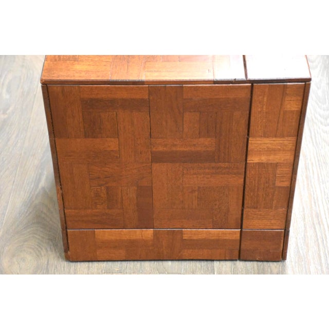 1960s Danish Modern Teak Cube End Table For Sale In Boston - Image 6 of 7
