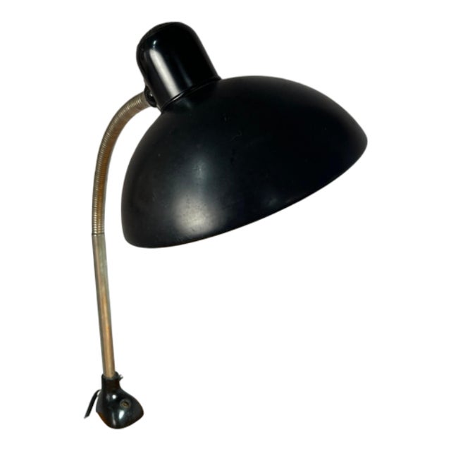 Black Clamp Lamp by Christian Dell for Kaiser Idell For Sale