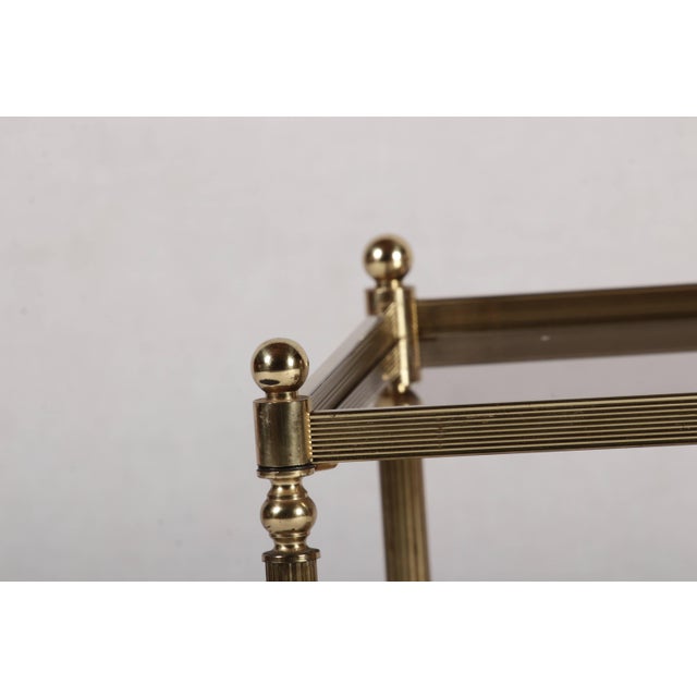 Vintage Neoclassical Brass Side Table, 1950 For Sale - Image 6 of 18