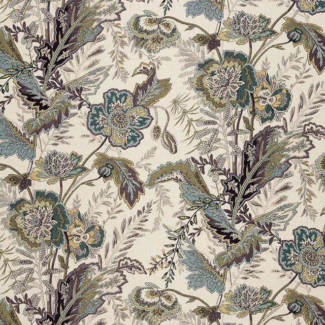 Based on a 19th-century French Indienne print and reinterpreted on a fine Linen ground. The allover floral motifs are...
