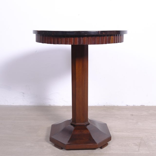 Art Deco Wooden Column Table, 1930s For Sale - Image 12 of 18