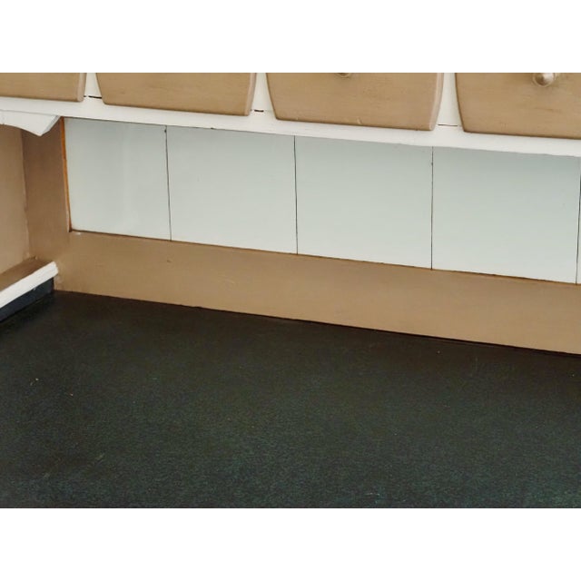 Mid-Century Modern Antique White Glass Display Cabinet For Sale - Image 3 of 14