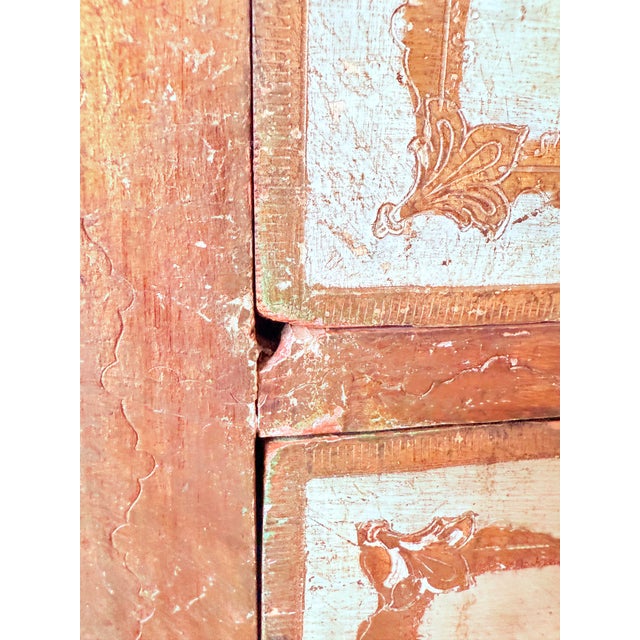 Cream 19th Century Italian Florentine Miniature Painted Chest of Drawers For Sale - Image 8 of 10
