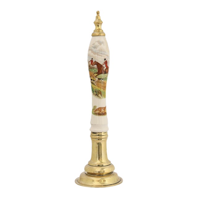 English Hunting Scene Beer Pump Handle For Sale