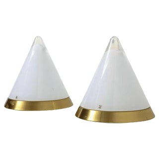 Danish Blown Glass Table Lamps from Peill and Putzler, 1970s, Set of 2 For Sale