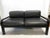 Knoll Knoll Gae Aulenti 2-Seat Lounge Sofa in Black Leather For Sale - Image 4 of 7
