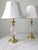 Contemporary Hollywood Regency Gold Pinapple & Cut Glass Table Lamps, a Pair For Sale - Image 4 of 8