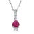 14 Karat White Gold Ruby and Diamond Necklace Pendant For Sale - Image 4 of 7