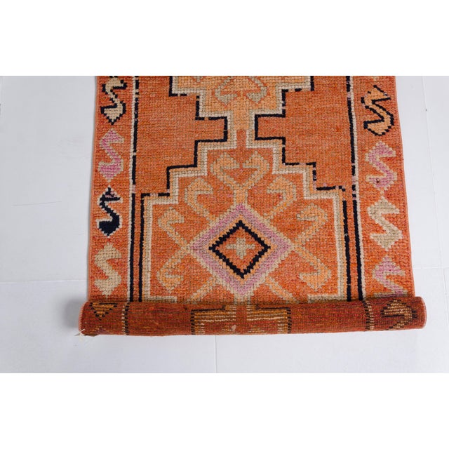 Vintage Handknotted Oushak Runner For Sale - Image 10 of 10