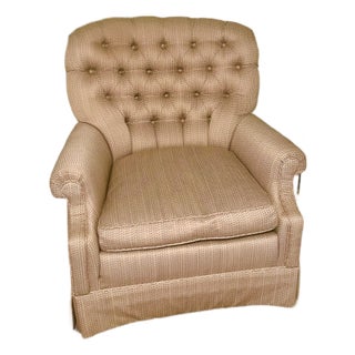 Mid 20th Century Beautifully Upholstered Chair With Matching Pillow For Sale
