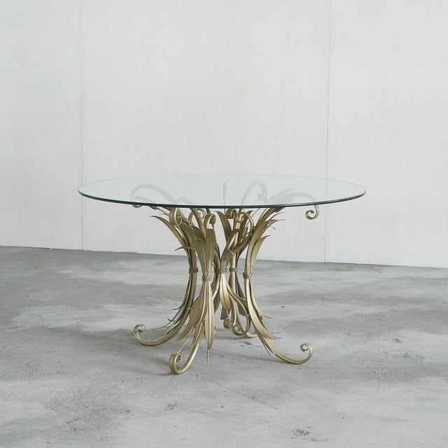 Mid-Century Sheaf of Wheat Coffee with Glass Top from Coco Chanel, 1940s For Sale - Image 3 of 10